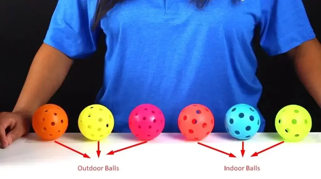 what is the difference between indoor and outdoor pickleball balls